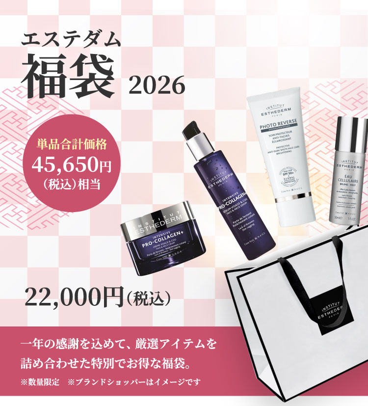 エステダム 福袋2026 単品合計価格46,650円（税込）相当 22,000円（税込）一年の感謝を込めて、厳選アイテムを詰め合わせた特別でお得な福袋